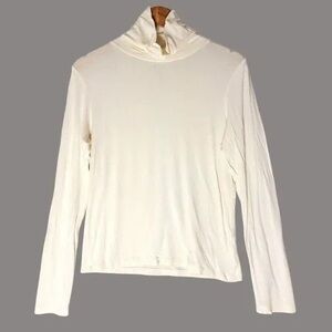 ANTHROPOLOGIE T.LA White Turtleneck Thermal